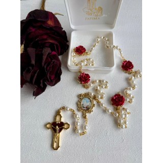 Terço de Fátima com Rosas