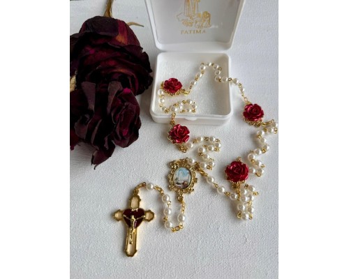 Terço de Fátima com Rosas